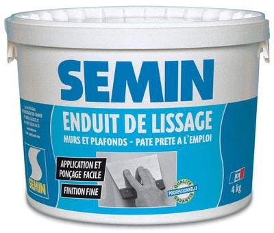 SEMIN ENDUIT LISSAGE PATE SEAU 4KG