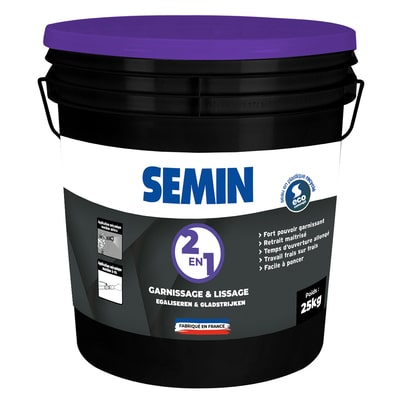 ENDUIT SEMIN 2 EN 1 SEAU 25KG Garnissant lissant