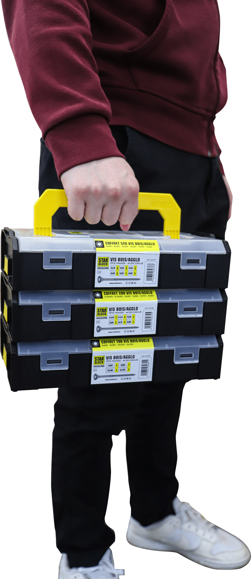 Malette de 100 VIS BOIS TORX Diam. 6mm STARBLOCK