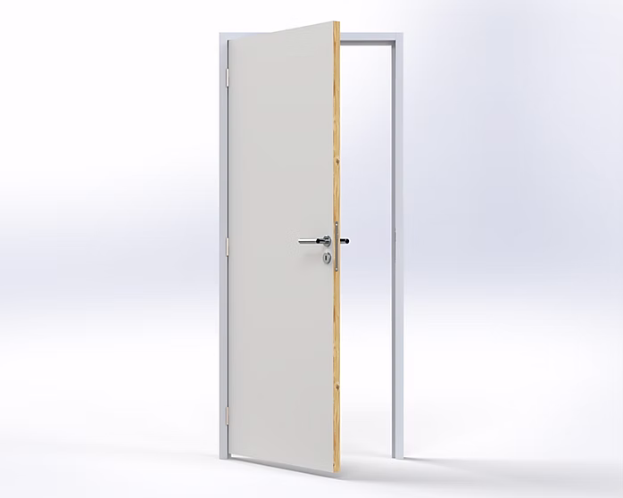 Bloc porte SOFT PREPEINT blanc 73 PD Huisserie 88