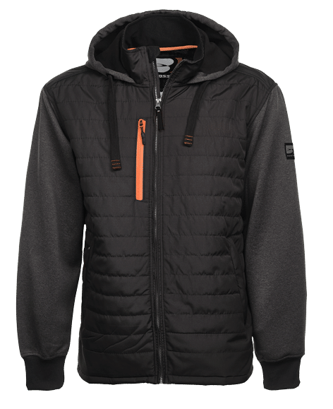 Blouson Hybride Noir/Gris chiné L YARI