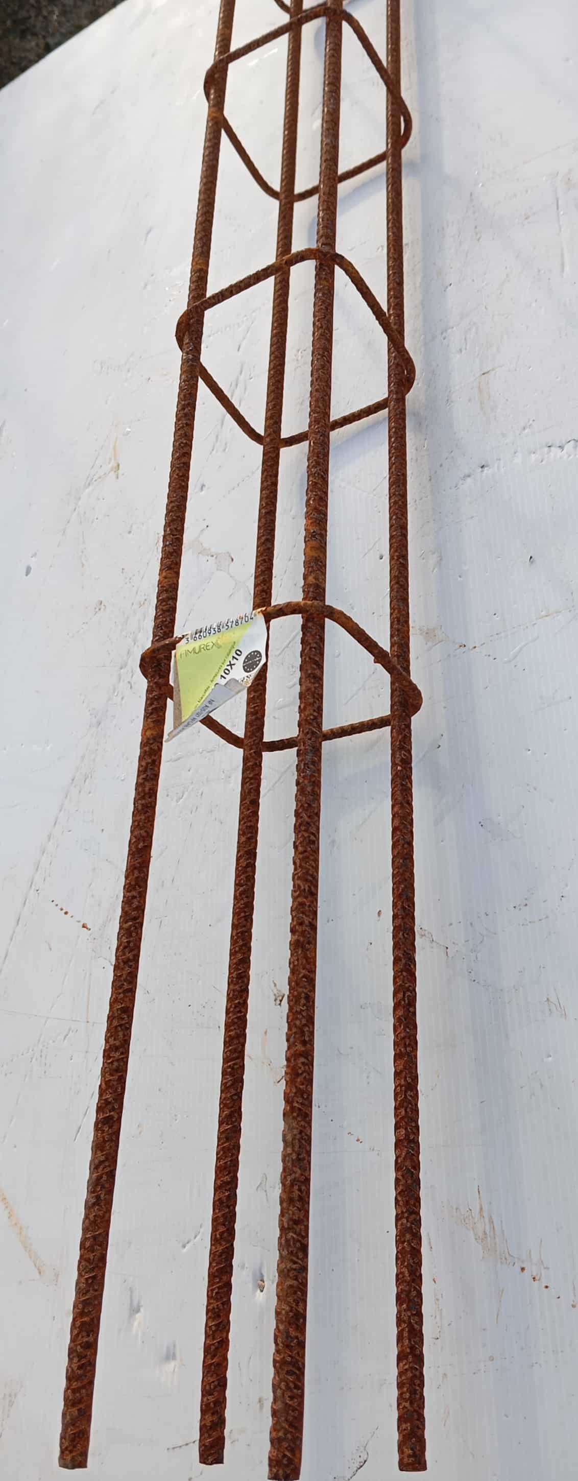 CHAINAGE CARRE 10X10 4 FILS DE 9MM 6ML ESPACEMENT 20CM