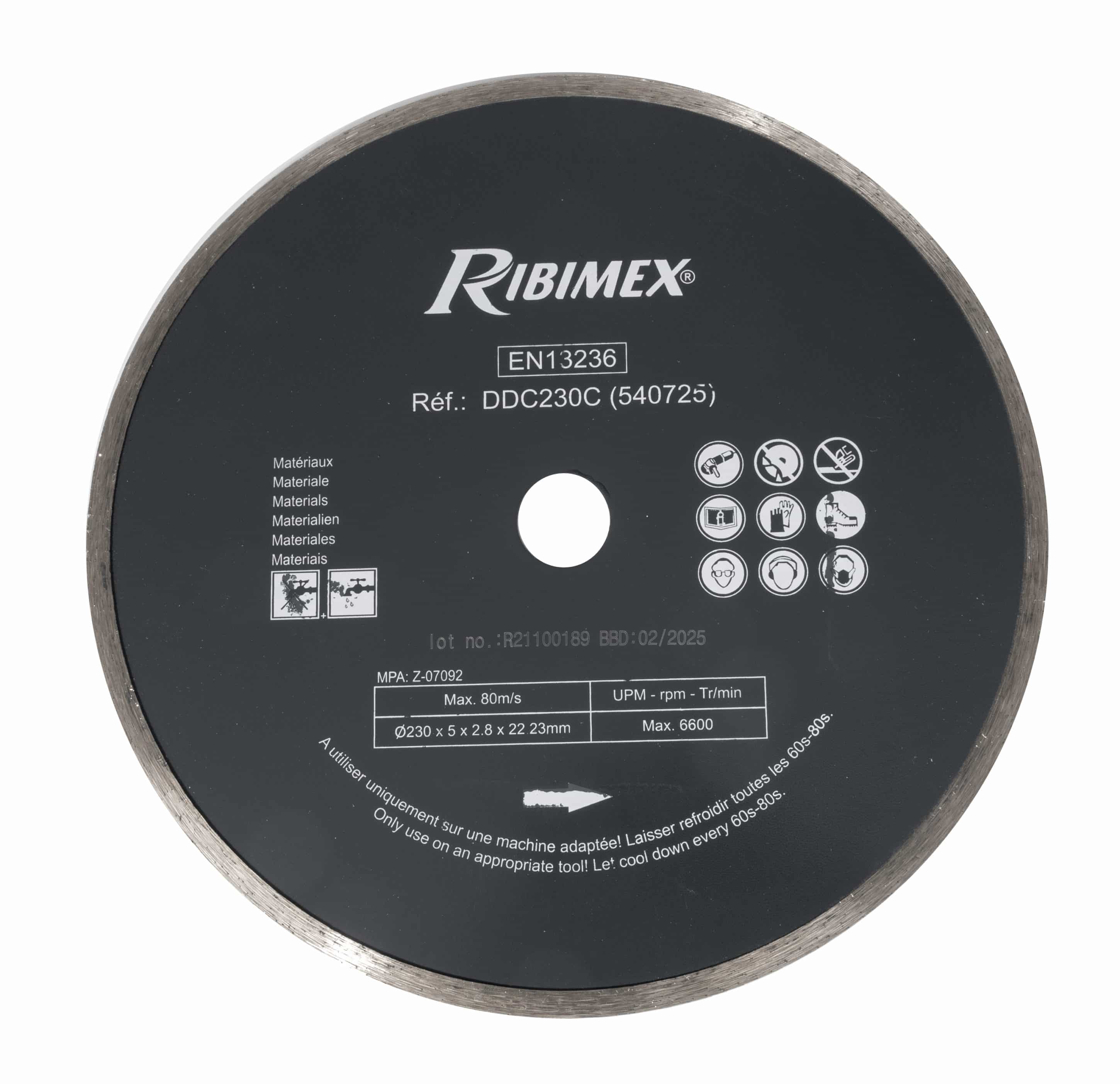 Disque diamanté continu Ø 230 classe C...