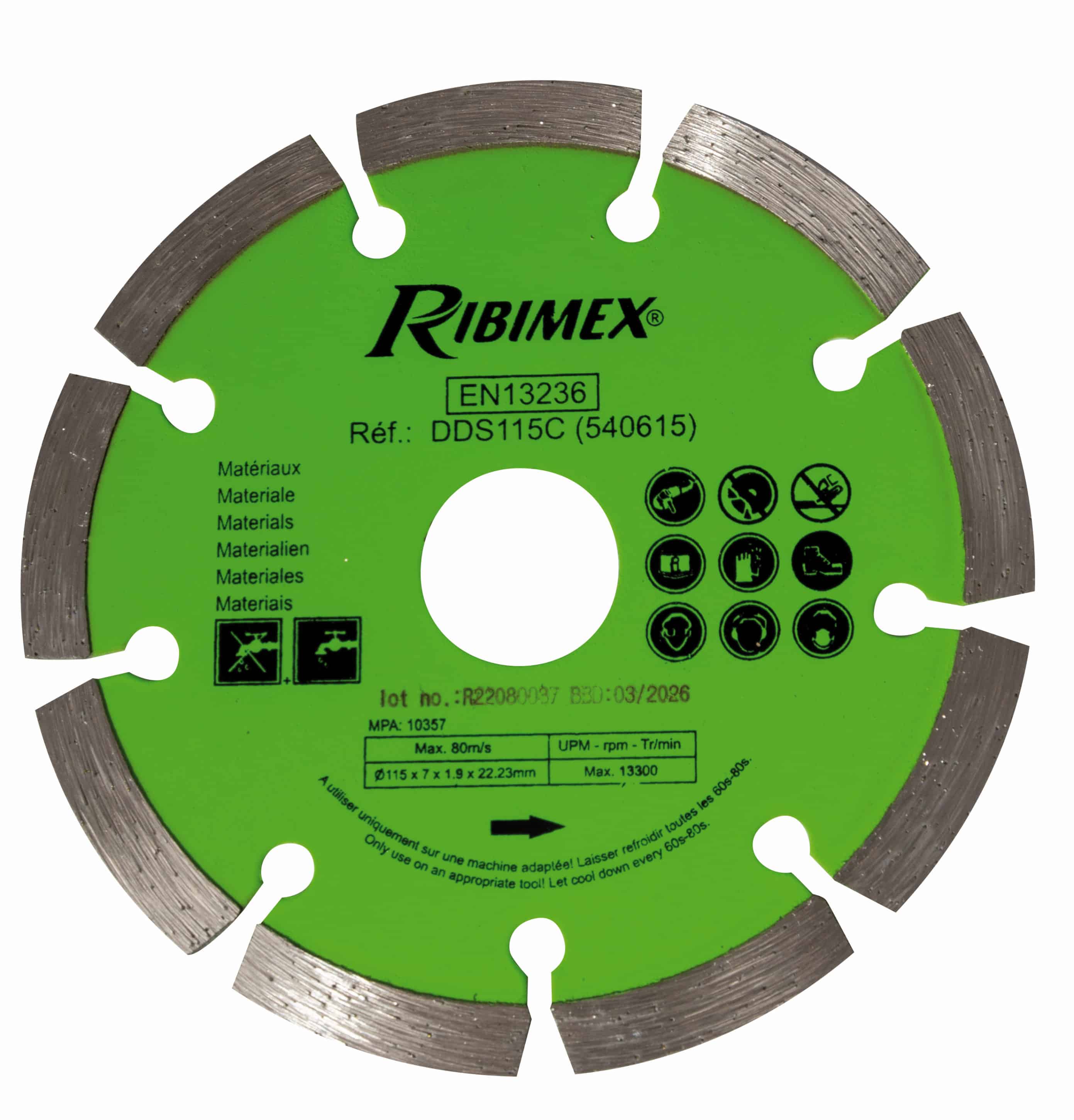 Disque diamanté segmenté Ø 115 classe C...