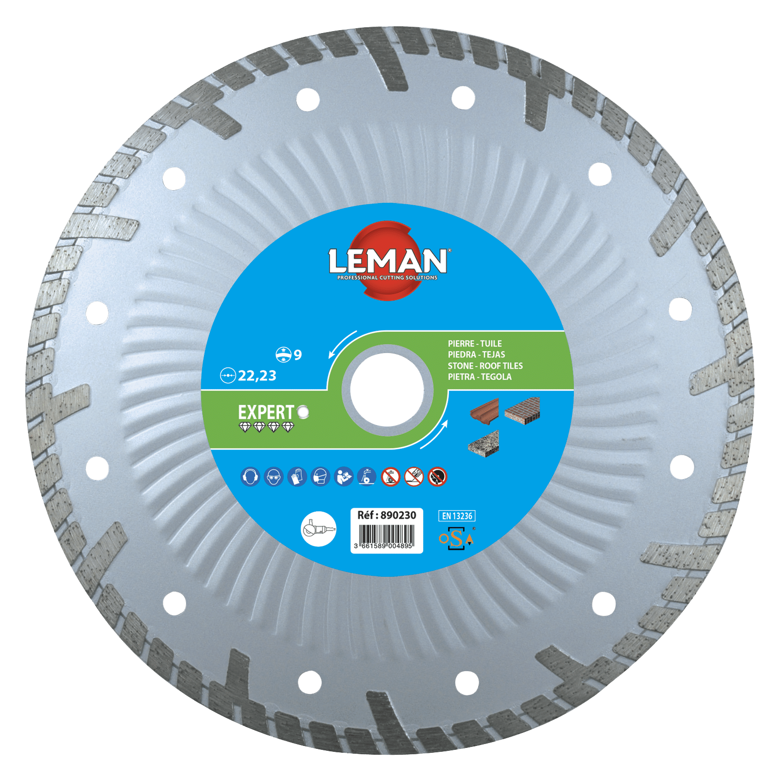 DISQUE DIAMANT TUILE Diam 125 TUILE ST FOY + BRIQUE + PIERRE + PARPAIN