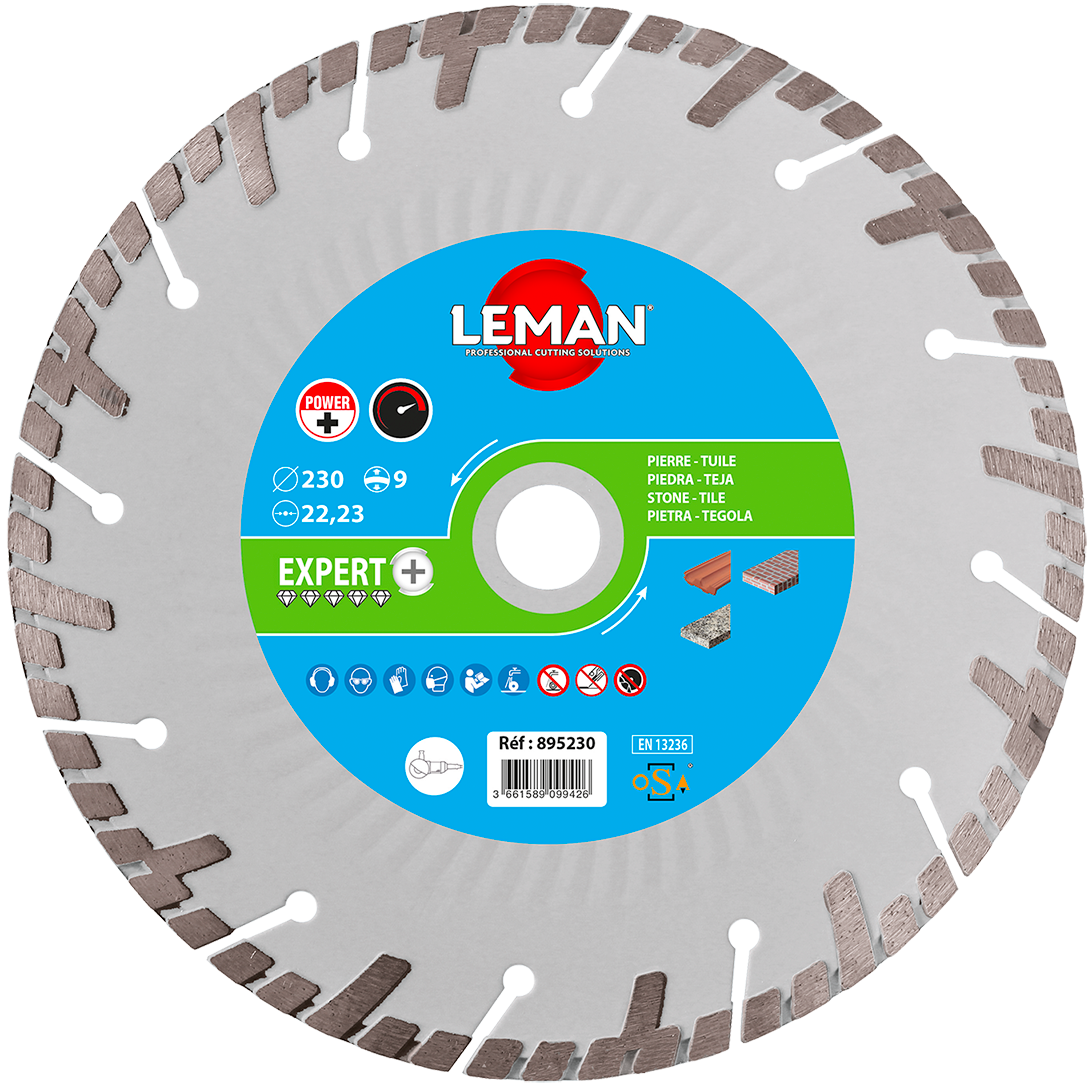 DISQUE DIAMANT TUILE Diam 230 TUILE ST FOY + BRIQUE + PIERRE + PARPAIN