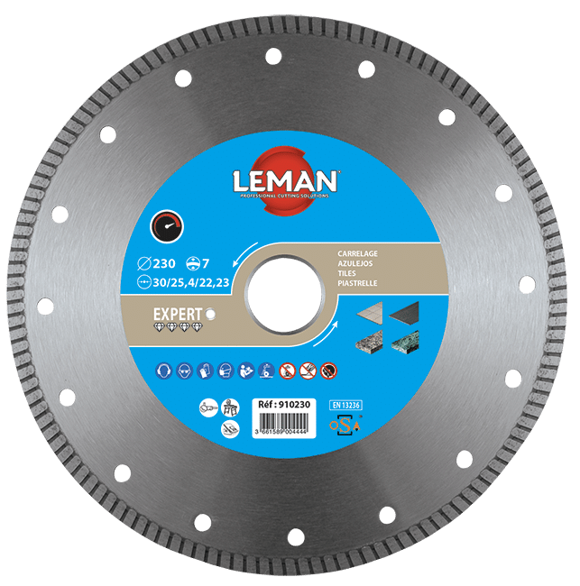 DISQUE DIAMANT Jante continue Diam 180 GRES CERAM + CARRELAGE + PIERRE + GRANIT