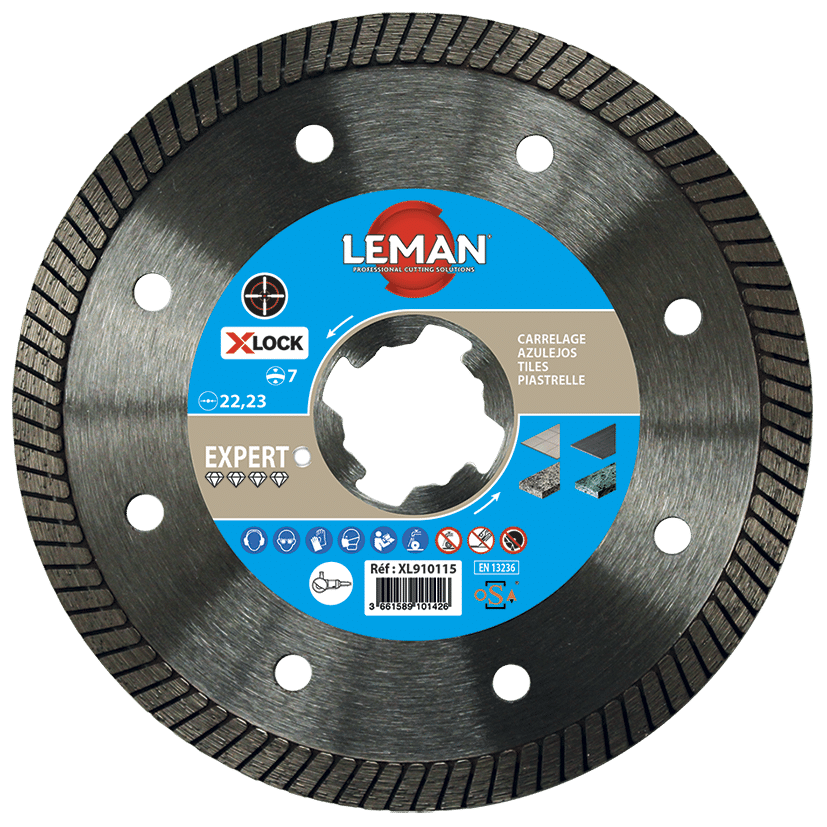 DISQUE DIAMANT Jante continue Diam 125 GRES CERAM + CARRELAGE + PIERRE + GRANIT