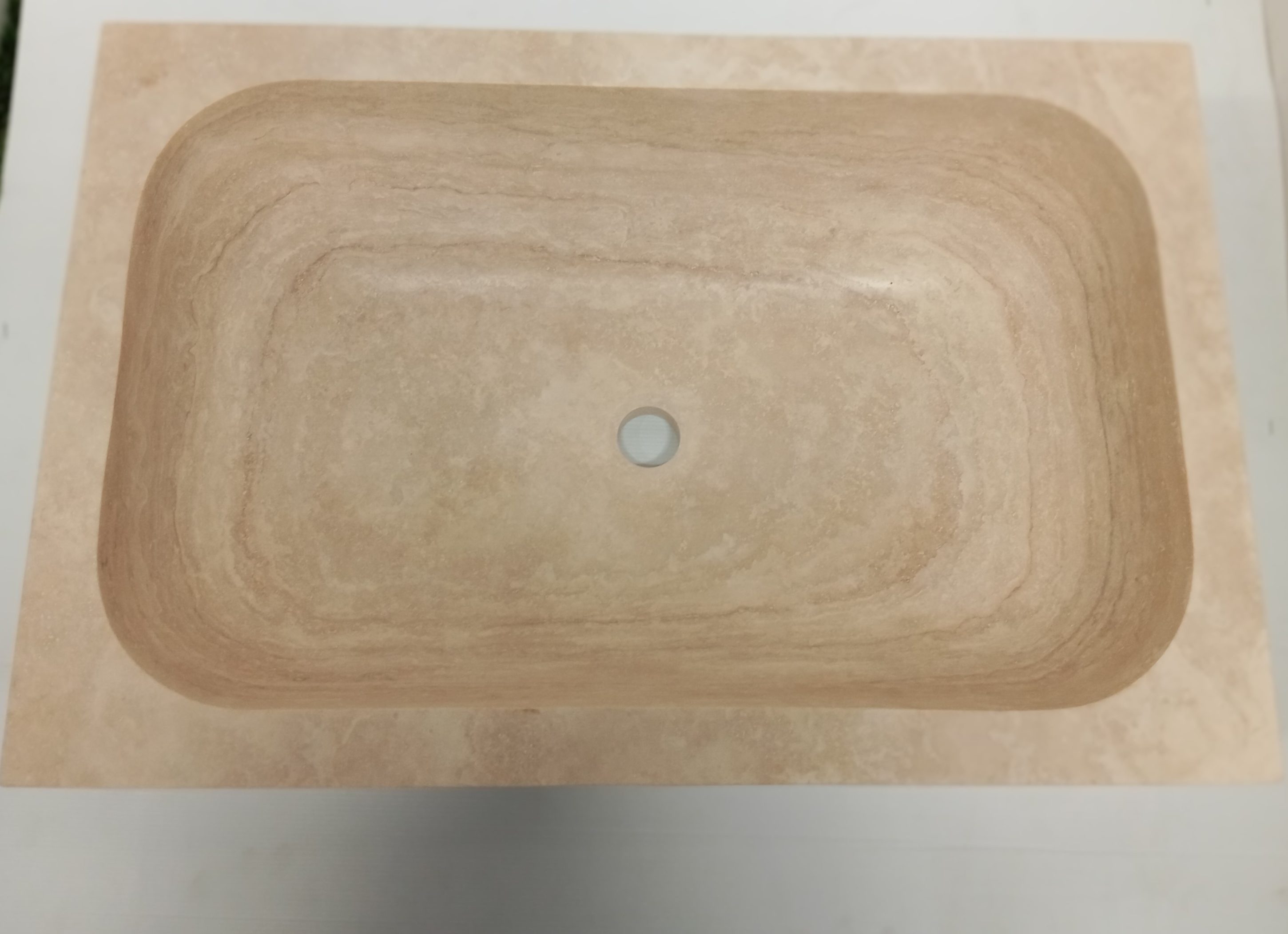 Evier Travertin 70X46cm  H18cm Pierre naturelle