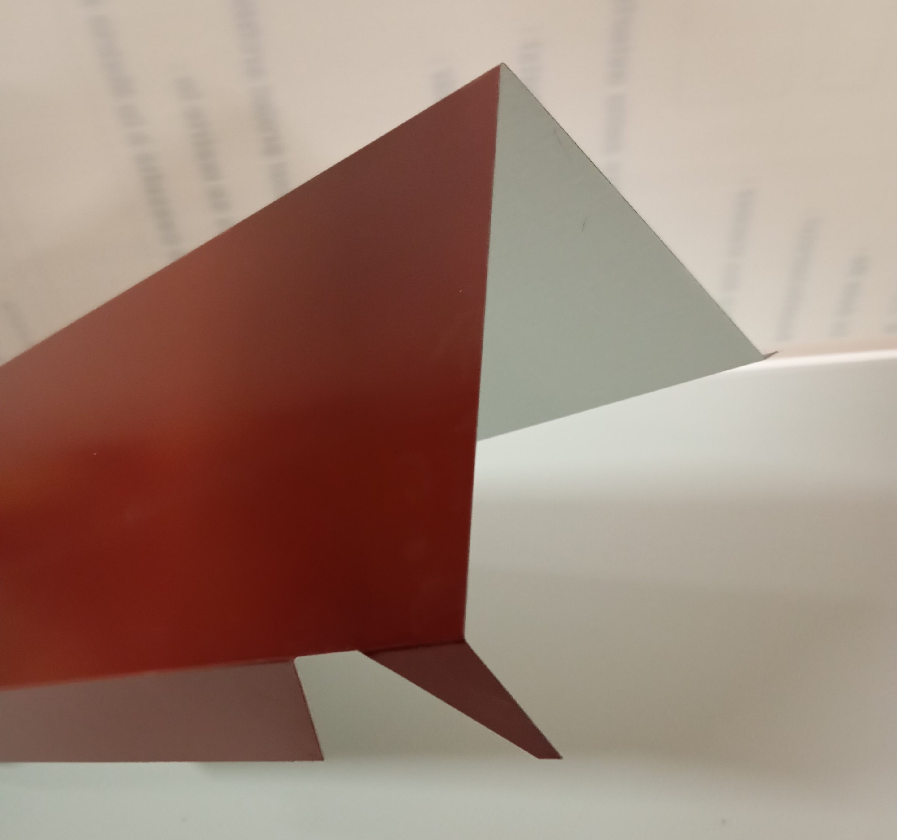 FAITIERE TOLE 1 PENTE CRANTEE RAL 8012