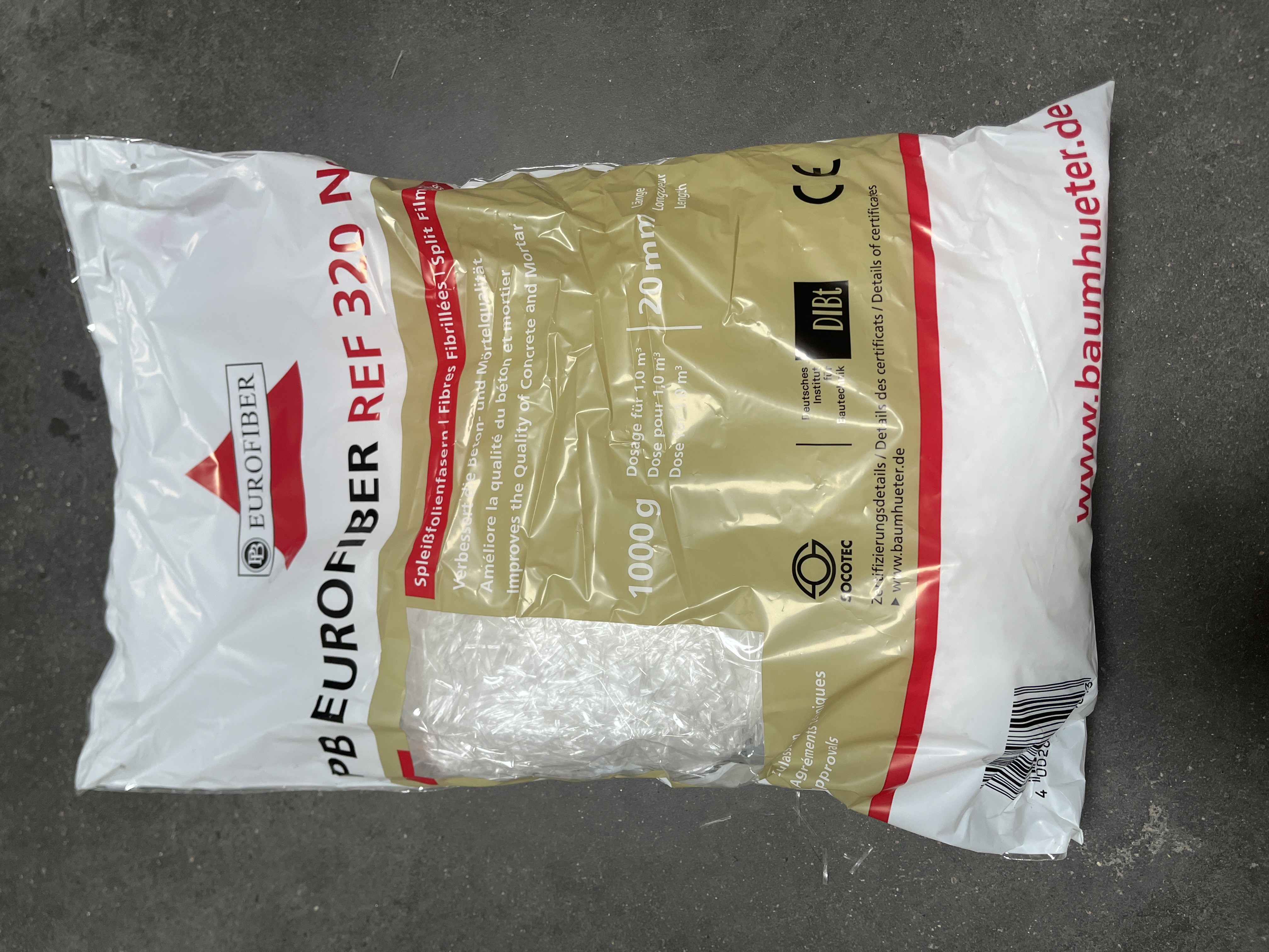 FIBRE POUR BETON 20mm SACHET DE 1KG 1 SACHET POUR 1M3