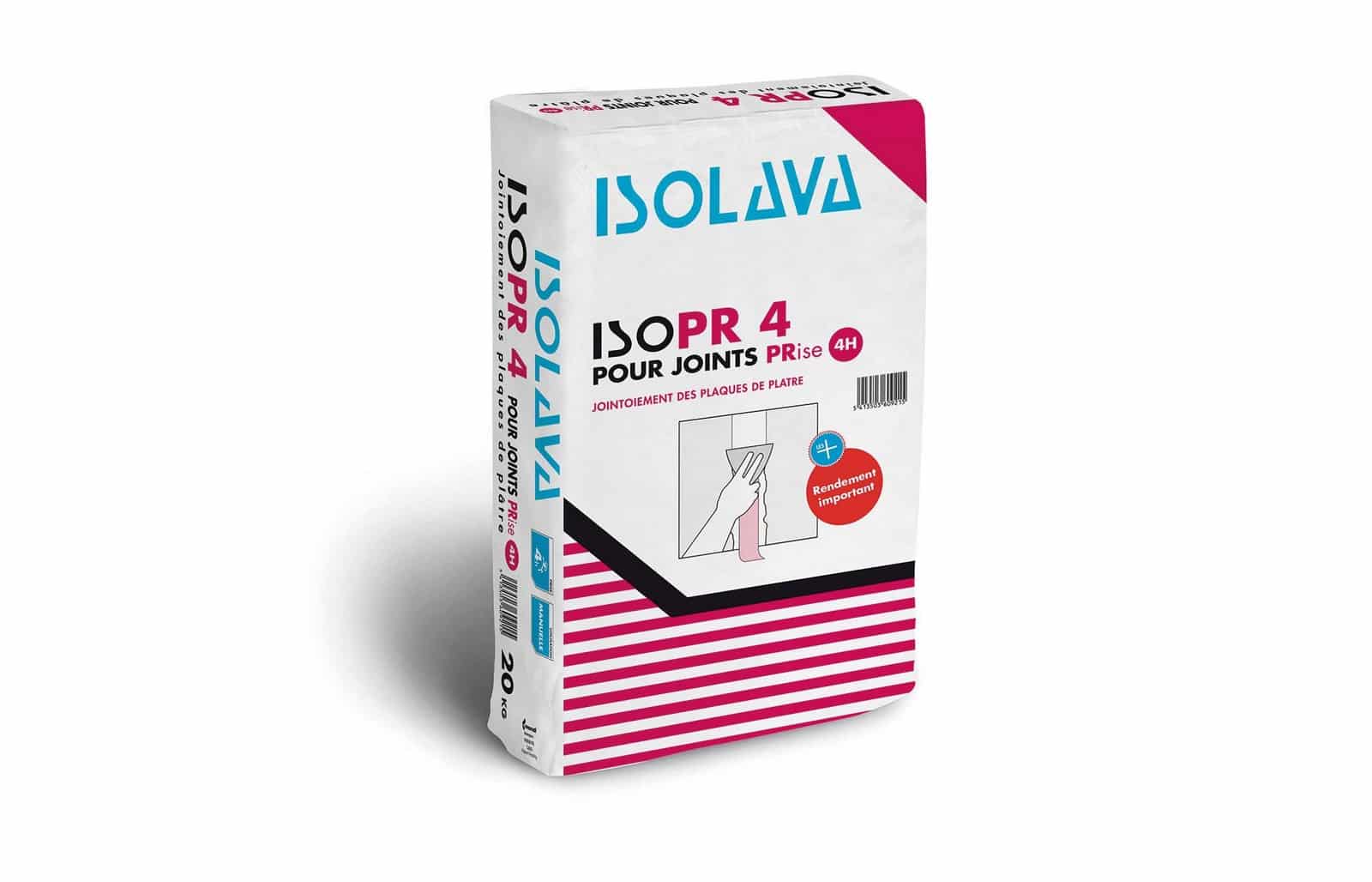 ENDUIT JOINT PLAQUE PLATRE ISOPR 4H 20KG