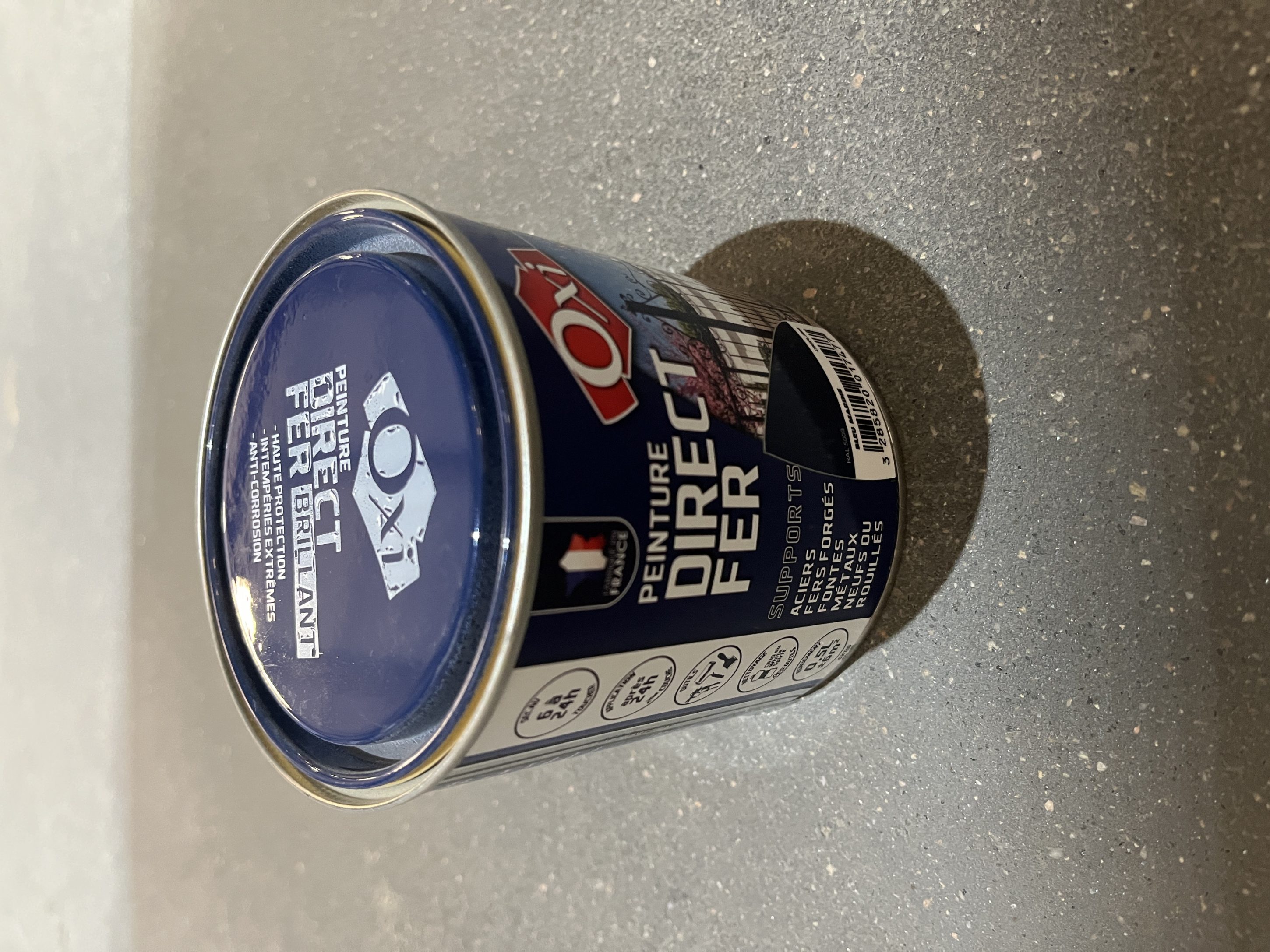 DIRECT SUR FER BLEU MARINE 0.5L