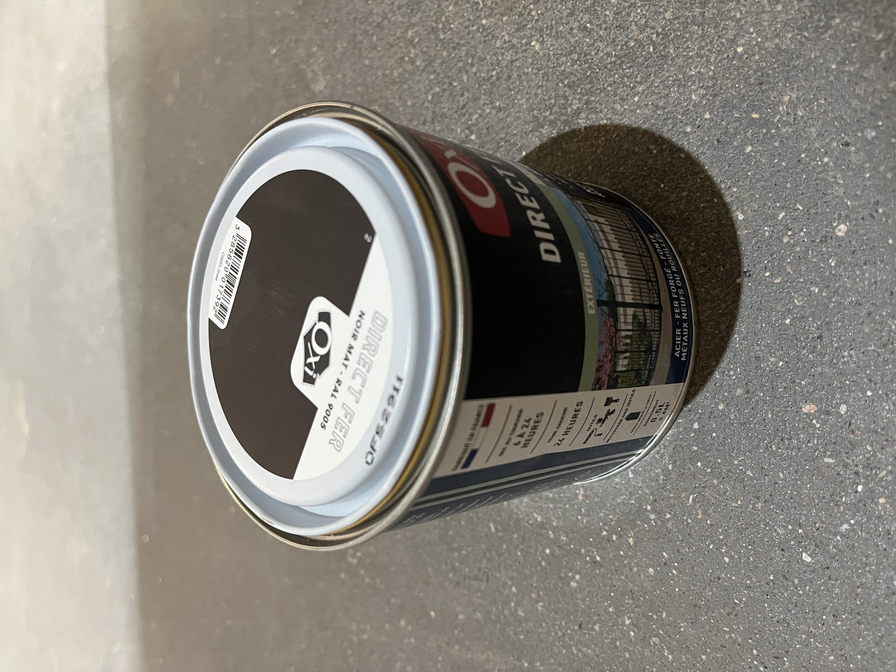 DIRECT SUR FER NOIR MAT 0.5L