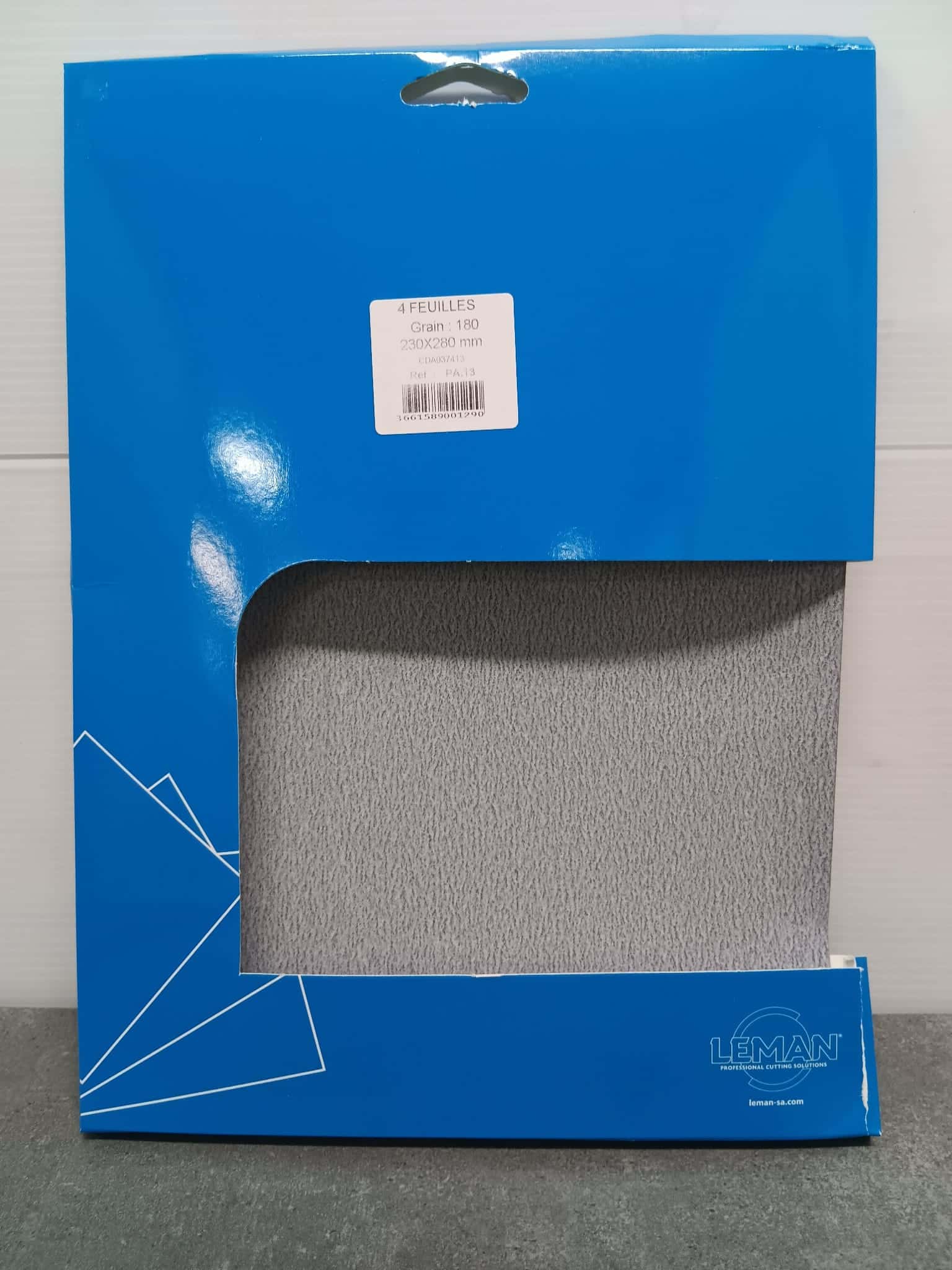 4 FEUILLES PAPIER ANTI-ENCRASSANT 230x28 GRAIN 180