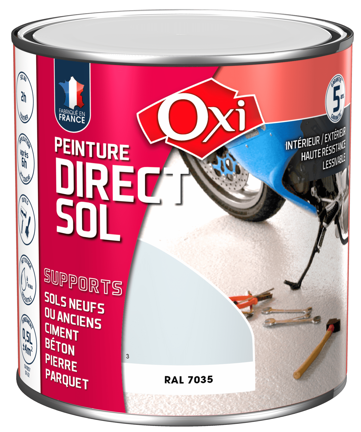 DIRECT SUR SOL GRIS CLAIR 2.5L