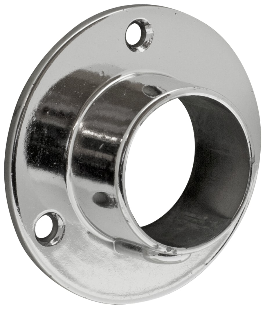 Support d'extrémité D25 CHROMÉ tube pend