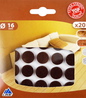 PAT RND ADH FEUTRE BR D16 X20