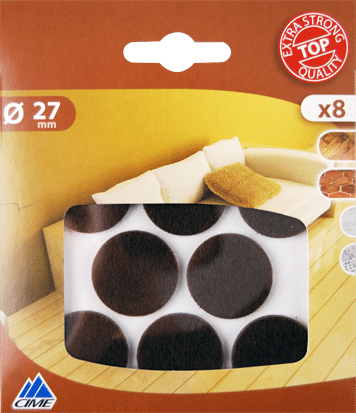 PAT RND ADH FEUTRE BR D27 X8