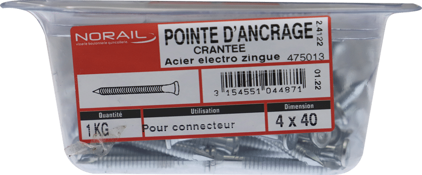 POINTE FIXAT  4 2X40 BQ1KG 224