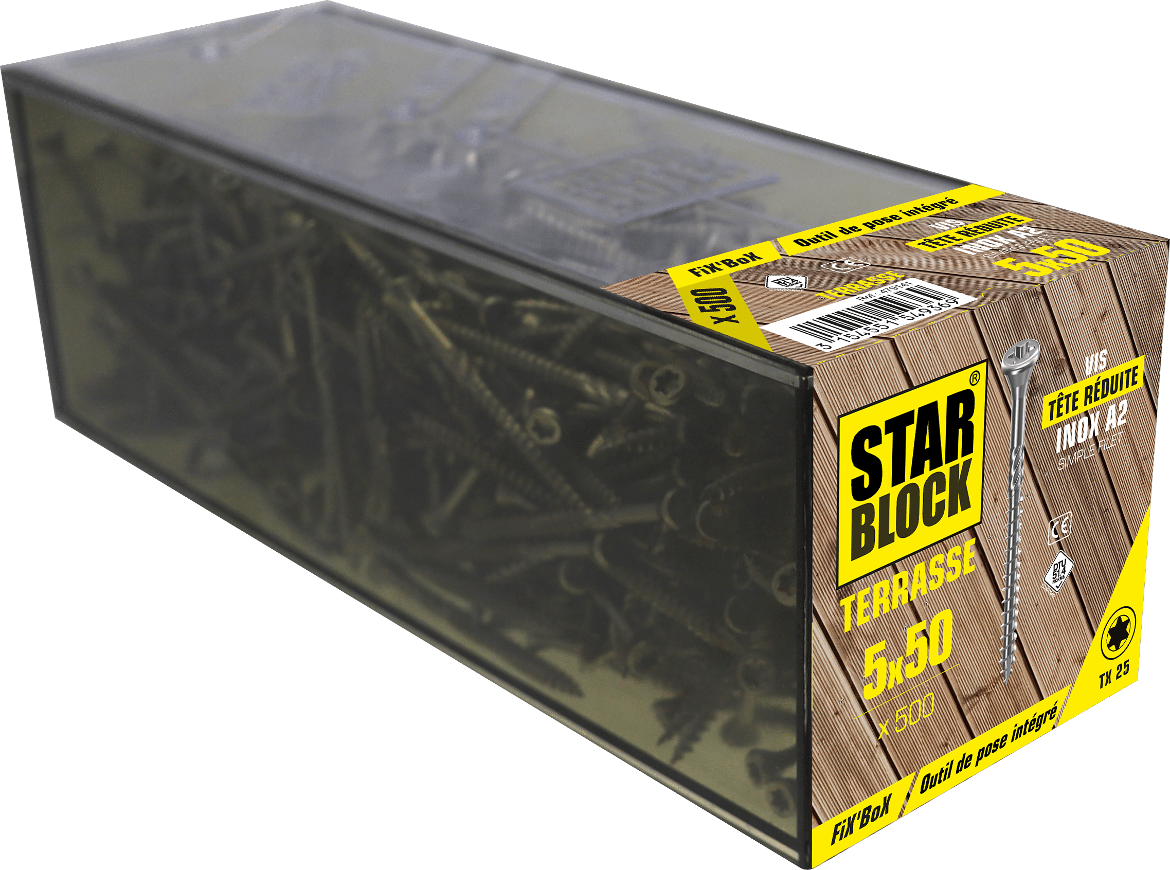 VIS INOX A2 5X50mm FIXBOX 500PC