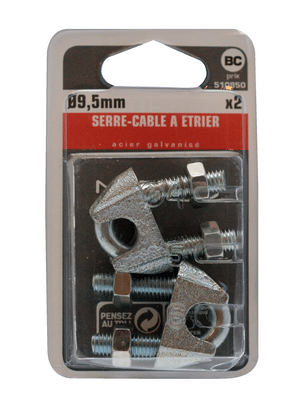 SERRE-CABLE A ETRIER GALVA N10