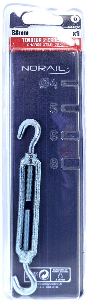 TENDEUR 2 CROCHETS GALV  6X 88