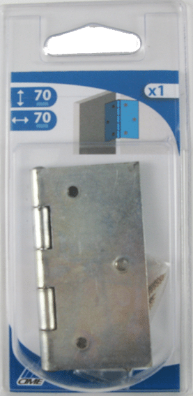 CHARNIERE CARRE 70X70 AC ZG X1