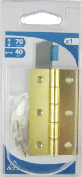 CHARNIERE RECT 70X40 AC LAIT X1