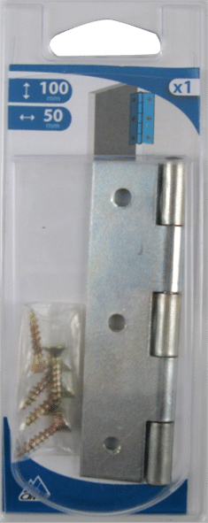 CHARNIERE RECT 100X50 AC ZG X1