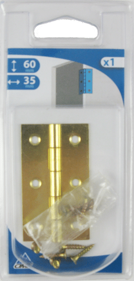 CHARNIERE RECT 60X35 AC LAIT X1