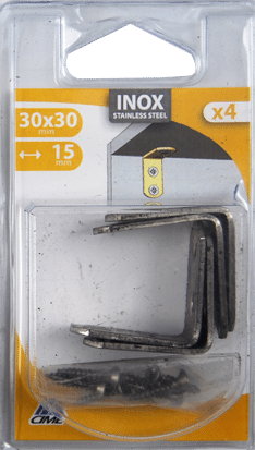 EQUERRE CHAISE BR 30 INOX X4