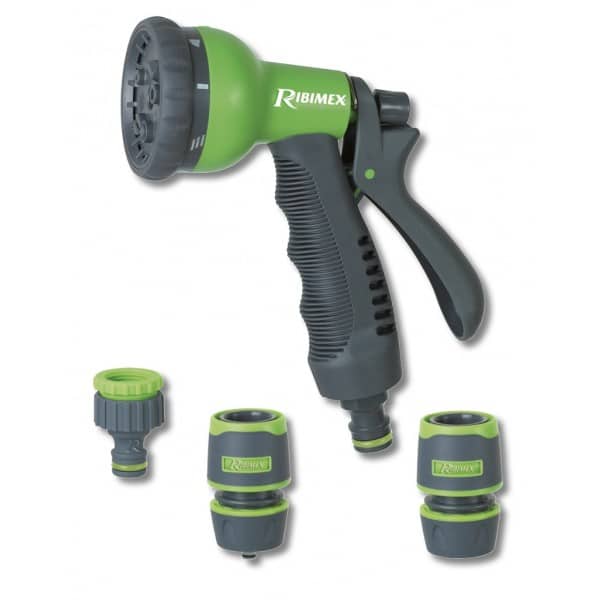 Kit pistol arrosage multijets 2 raccords + nez robinet