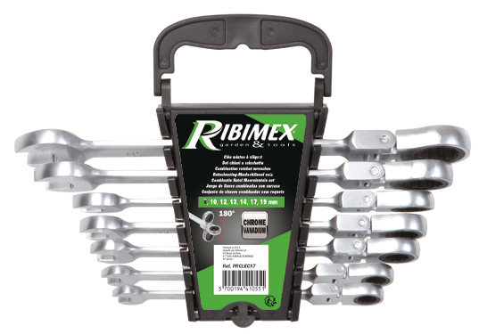 Jeu de 7 clés à cliquet 8/10/12/13/14/17