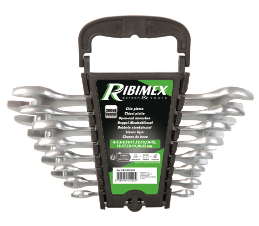 Jeu de 8 clés plates chrome Vanadium 6x7