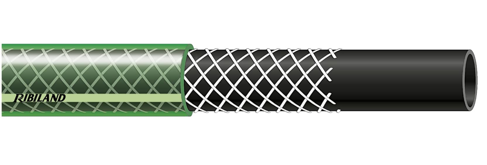 Tuyau TUBIDRO guipé vert translucide D25 25ML