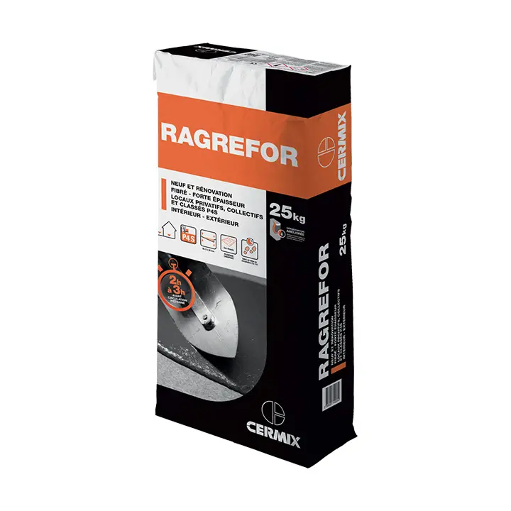 Ragreage exterieur RAGREFOR 25kg P4SR épaisseur de 3 à 50mm