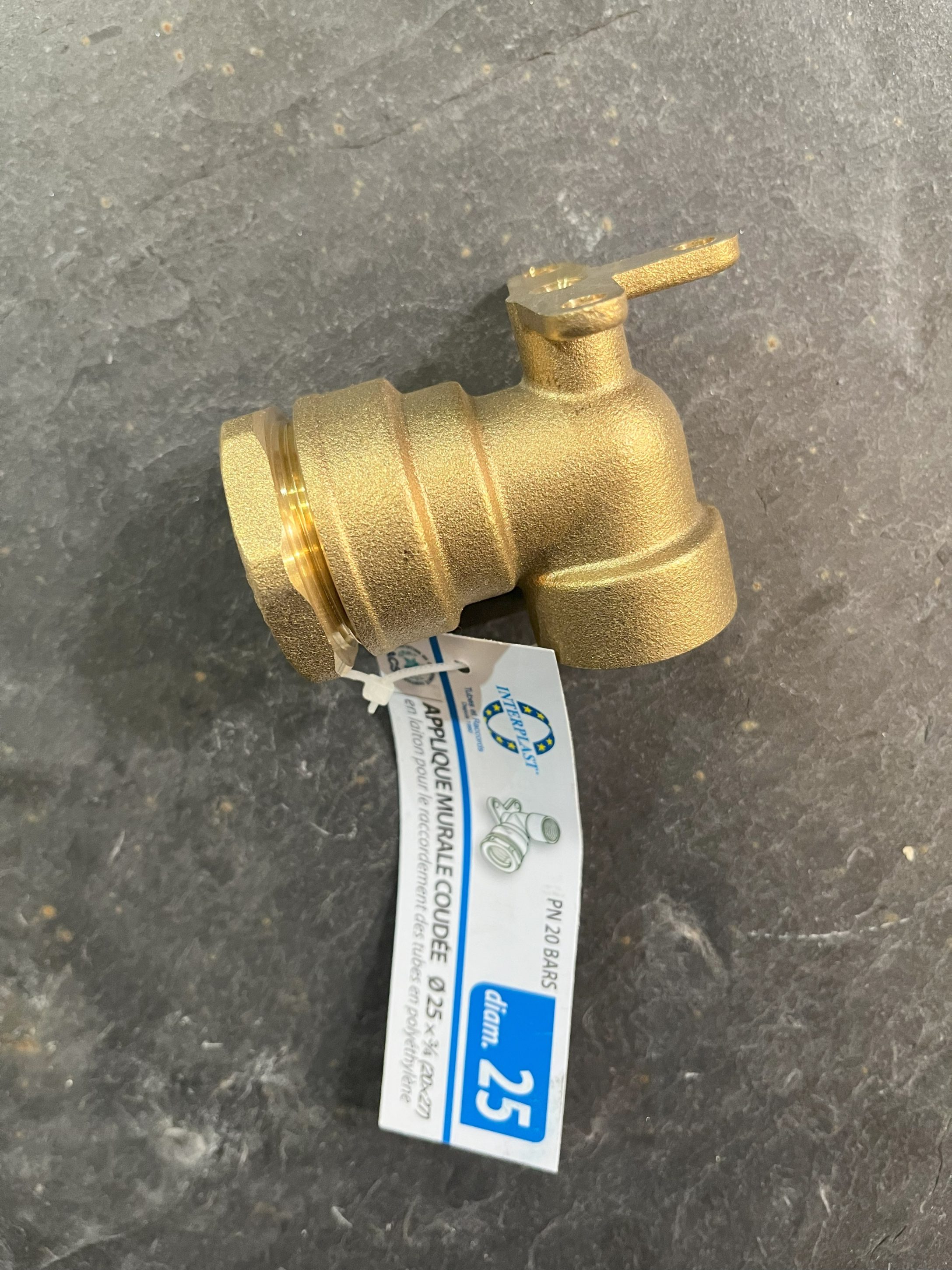 APPLIQUE MURALE LAITON PE 25 15/21