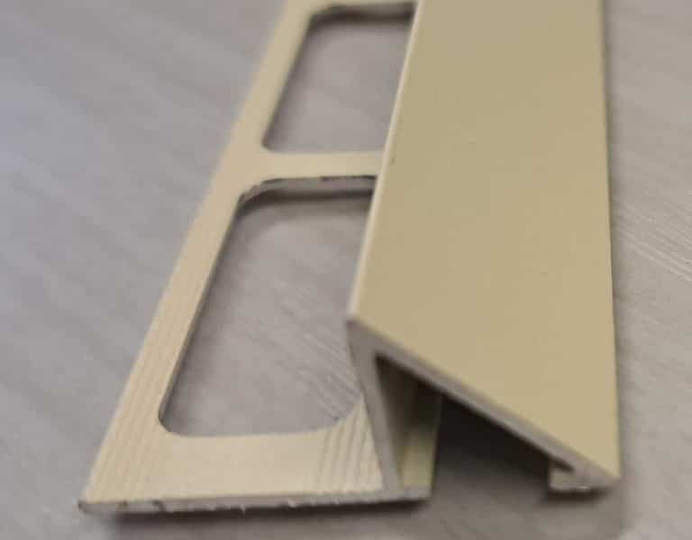 BAGUETTE CARRELAGE FINITION OBLIQUE 10MM ALU BROSSE 2.50M