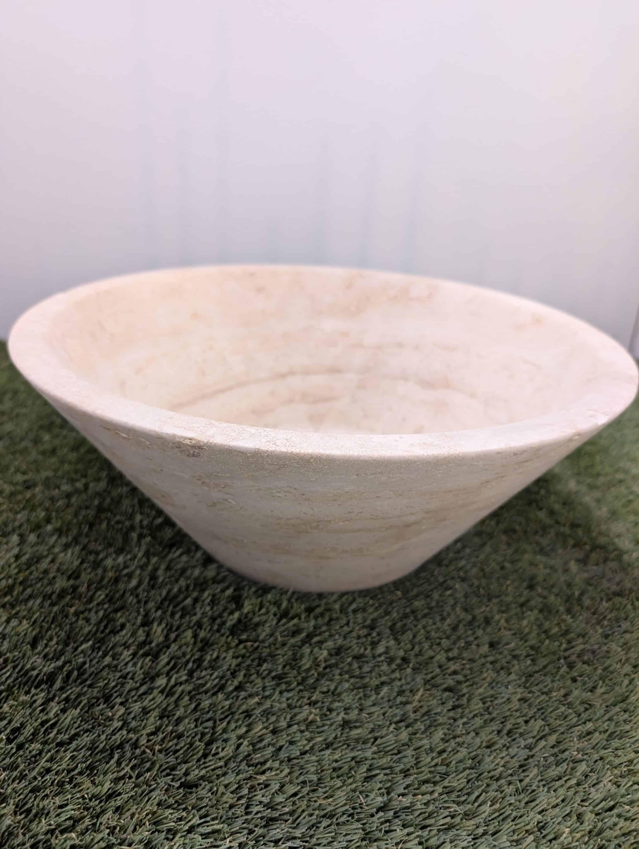 Vasque pierre EVASE Travertin Diam 42cm  ht 15cm