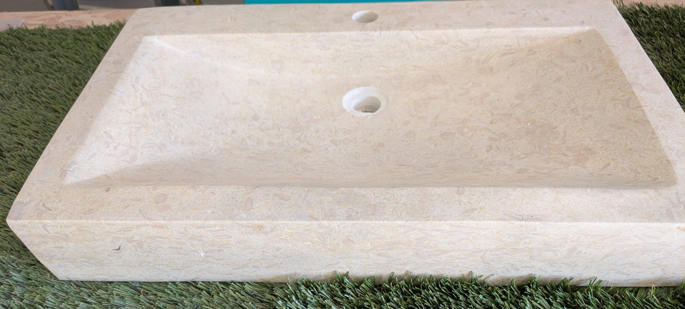 Vasque pierre RECTANGLE Kemet H10 cm 70X45 cm