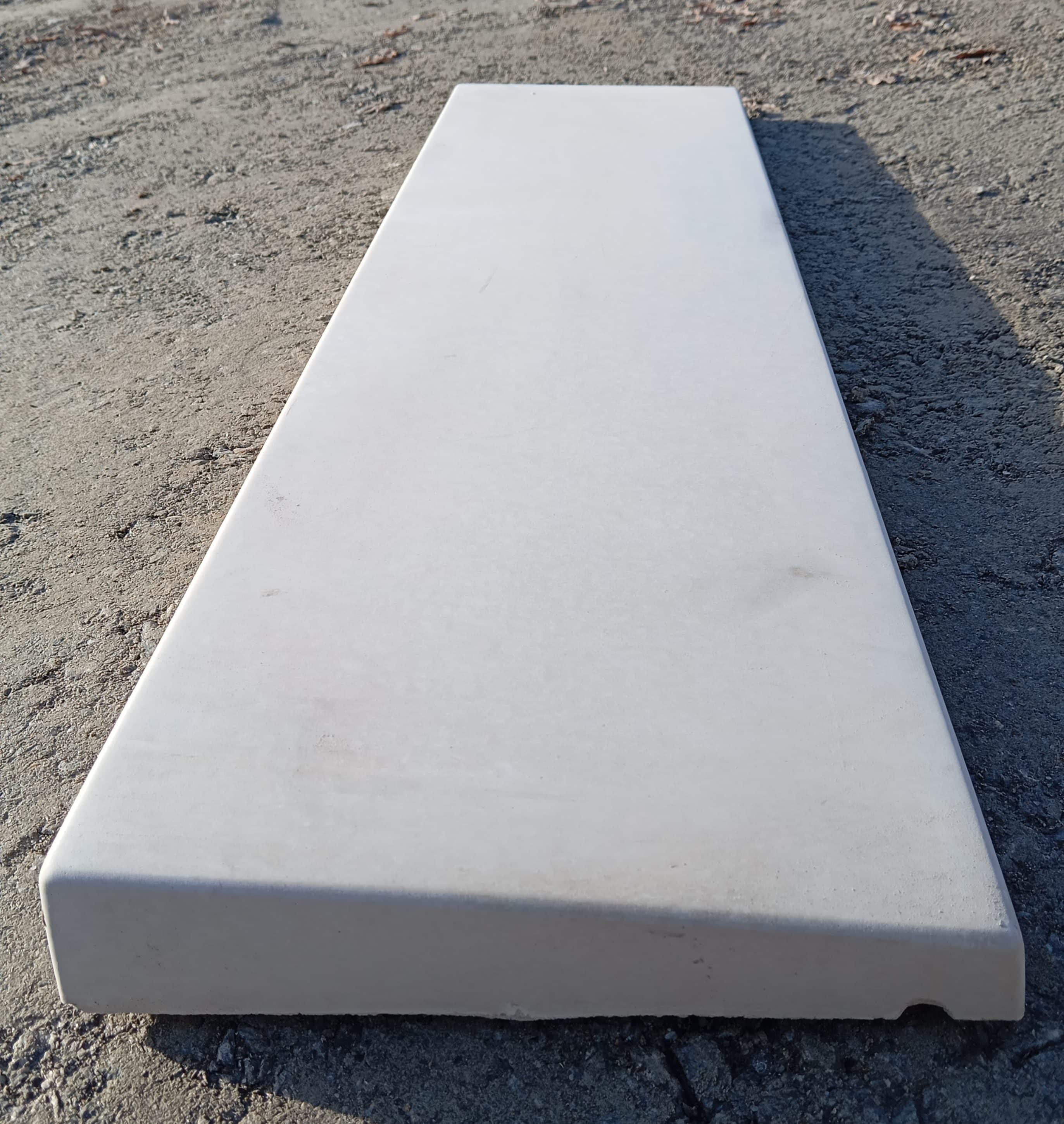 Couvertine BLANCHE plate lisse coulé 30x100